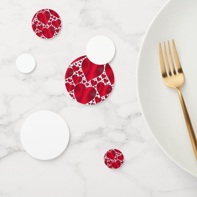 ROTE HERZEN FÜR DEN VALENTINTAG KONFETTI (Gruppe)