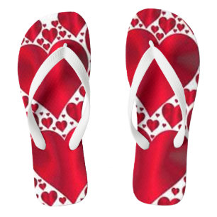 ROTE HERZEN FÜR VALENTINSTAG FLIP FLOPS