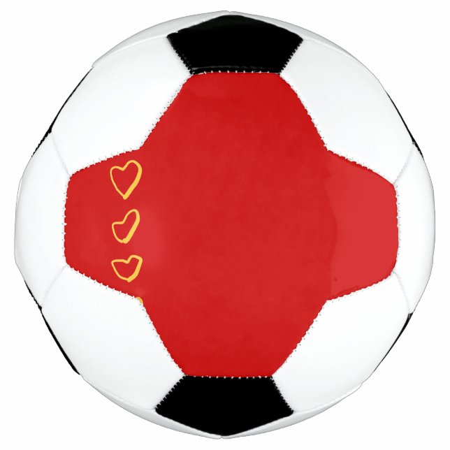 Rote Herzen Fußball (Vorderseite)