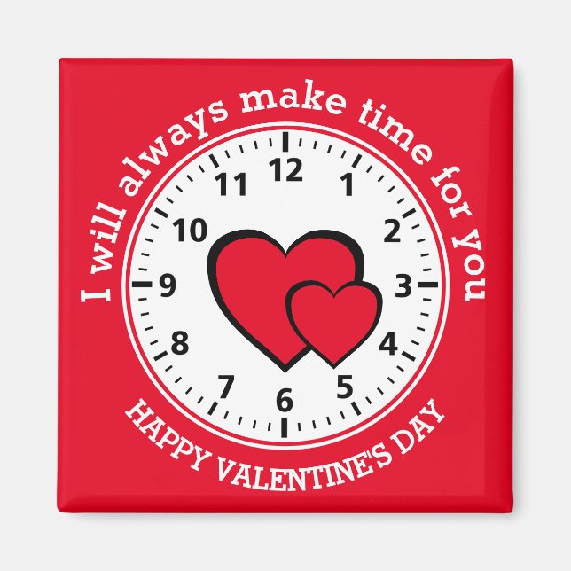 Rote Herzen | IMMER ZEIT FÜR SIE MACHEN | Valentin Magnet (Vorne)