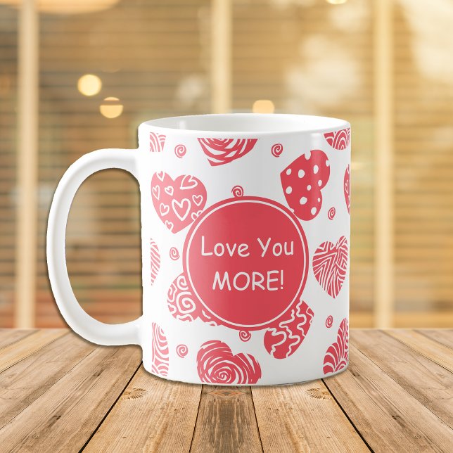 Rote Herzen Liebe Mehr Valentine Kaffee Tasse (Von Creator hochgeladen)