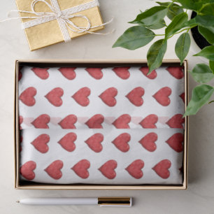 Rote Herzen Liebe   Seidenpapier