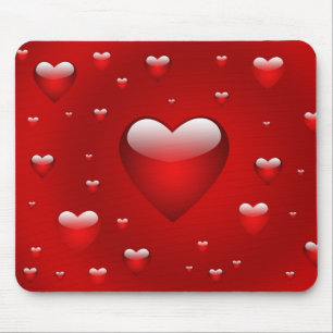 Rote Herzen Mousepad