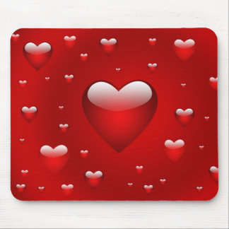 Rote Herzen Mousepad