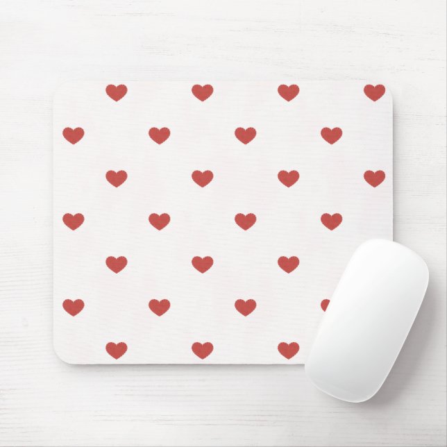 Rote Herzen Mousepad (Mit Mouse)