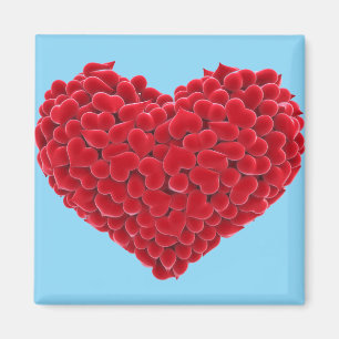 Rote Herzen sind Ausdruck der Liebe Magnet