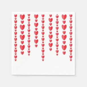 Rote Herzen Süßer Valentinstag Serviette