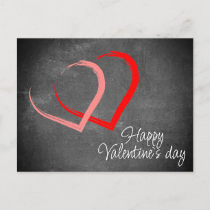 Rote Herzen Tafel Happy Valentinstag Feiertagspostkarte