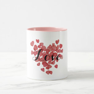 Rote Herzen Tasse