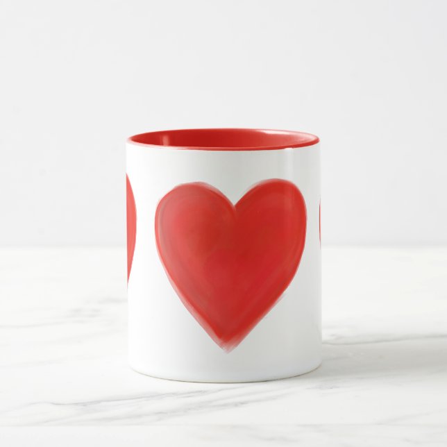 ROTE HERZEN TASSE (Zentrum)