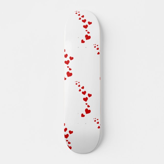 Rote Herzen Valentine Special Skateboard (Vorne)