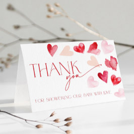 Rote Herzen Valentinstag Baby Shower Danke