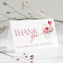 Rote Herzen Valentinstag Baby Shower Danke