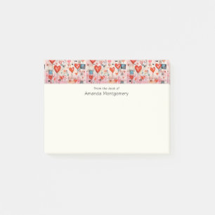 Rote Herzen Whimsical-Liebesmuster Post-it Klebezettel