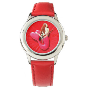 rote HerzSchwanz Meerjungfrau Armbanduhr