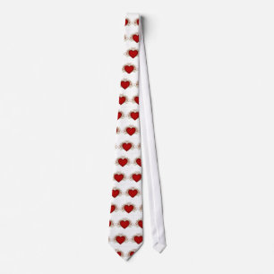 Rote Herzvalentine-Krawatte Krawatte