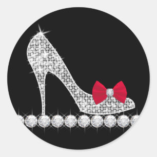 Rote High Heel Schuh Aufkleber