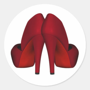 Rote High Heel Schuh Aufkleber