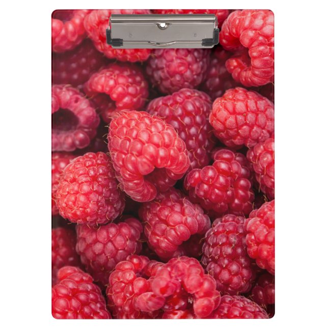 Rote Himbeeren, frisch Klemmbrett (Vorderseite)