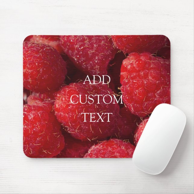 Rote Himbeeren Mousepad (Mit Mouse)