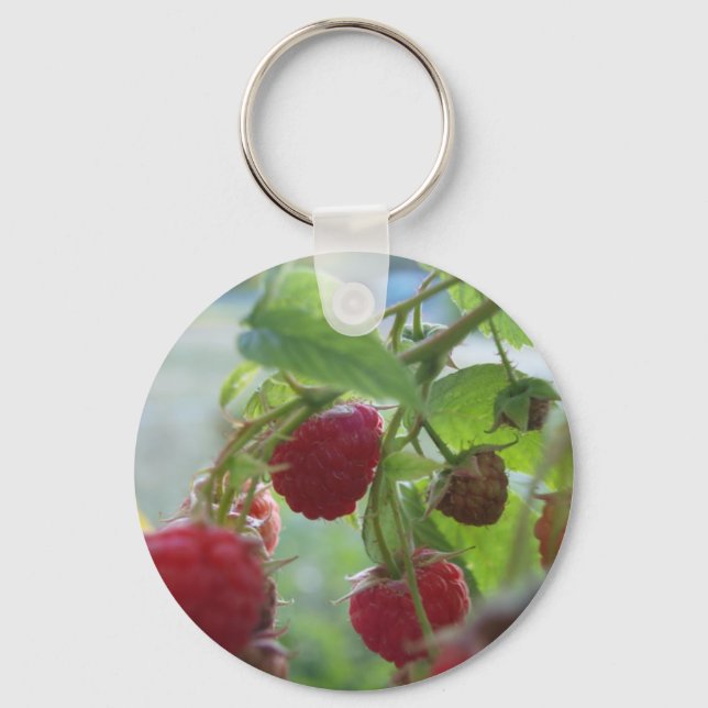 Rote Himbeeren Schlüsselanhänger (Vorderseite)
