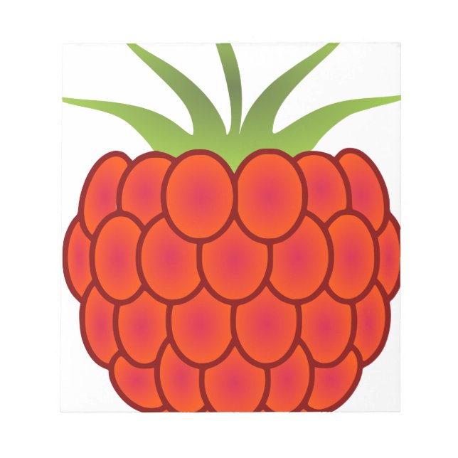 Rote Himbeerlinie Kunst Notizblock (Vorderseite)