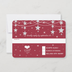 Rote Hochzeit unter den Sternen UAWG RSVP Karte