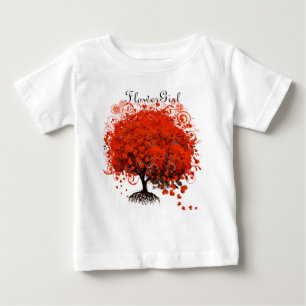 Rote Hochzeits-T-Shirts mit Baum Baby T-shirt