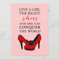 Rote hohe Heels-Stilett-Mode BirthdayInvitation