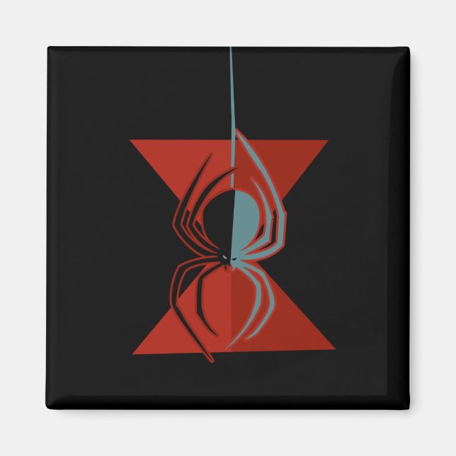 Rote Hourglass-Spione Magnet (Vorne)