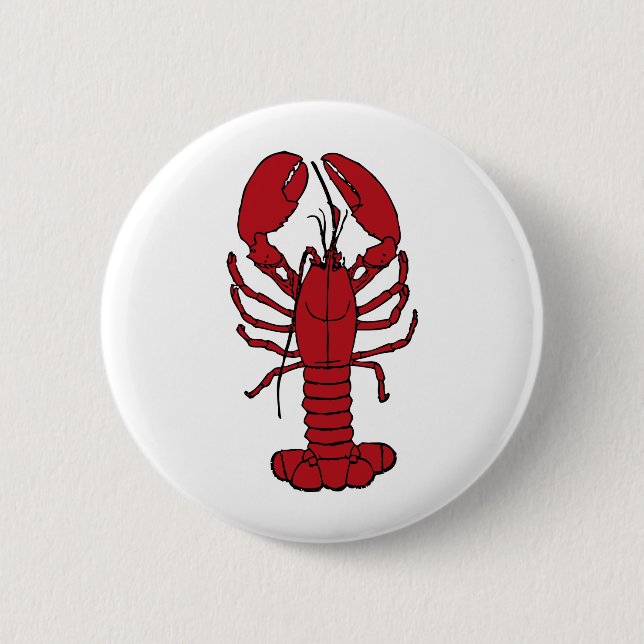 Rote Hummer Button (Vorderseite)
