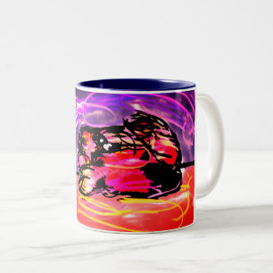 Rote Hummer-Juwel Zweifarbige Tasse