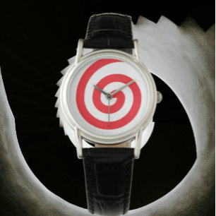 Rote hypnotisierende Spirale Armbanduhr