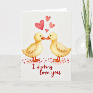 Rote Ich Ducking Liebe Dich Karte