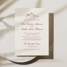 Rote illustrierte Schwäne Whimsical Hochzeit