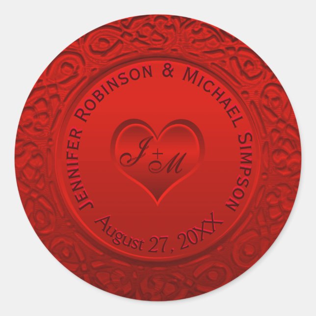 Rote Imitate Aufkleber (Vorderseite)