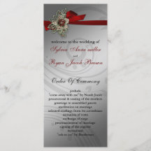 Rote IMITATE Band Vintag Brooche Hochzeit