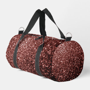 Rote Imitate Glitzer Glitzern Duffle Bag