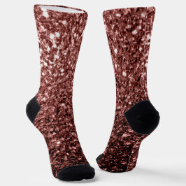 Rote Imitate Glitzer Glitzern Socken