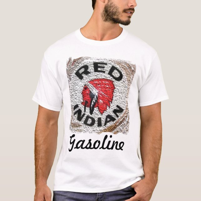 Rote indische, Retro Anzeige T-Shirt (Vorderseite)
