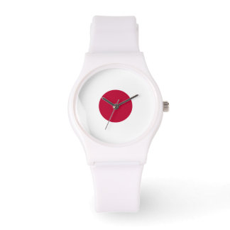 Rote Japan-Sonne Armbanduhr