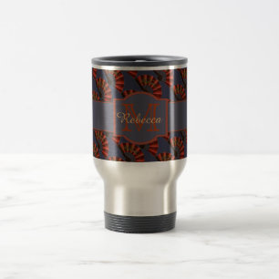 Rote japanische antike Fächer Elegant Personalisie Reisebecher