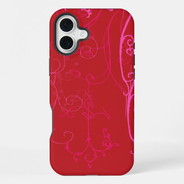 Rote Jazzy iPhone-Hüllen iPhone 16 Plus Hülle (Rückseite)