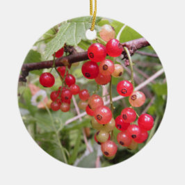 Rote Johannisbeere Keramik Ornament