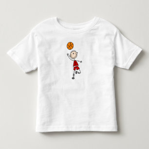 Rote Jungen-Basketball-Spieler-T - Shirts und