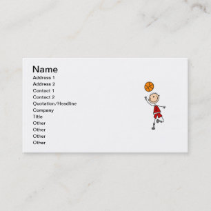 Rote Jungen-Basketball-Spieler-T - Shirts und Visitenkarte