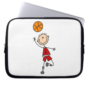 Rote Jungen Basketballspieler T-Shirts und Geschen Laptopschutzhülle