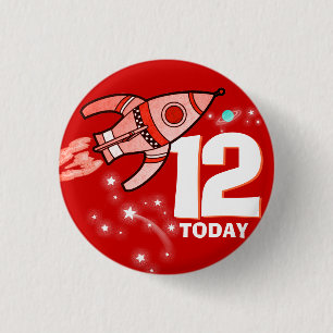 Rote Jungs im Weltraum sind 12 Jahre alt Button