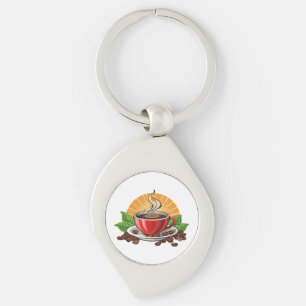 Rote Kaffeetasse Schlüsselanhänger