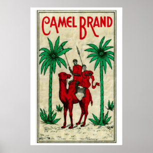 Rote Kamel-Marke - Streichholzschachtel-Druck - Äs Poster